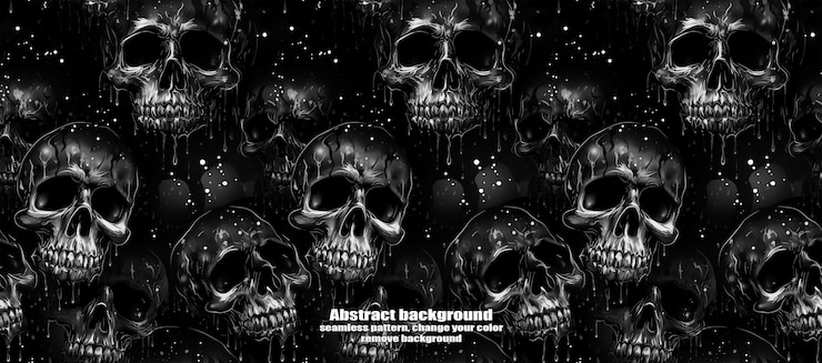 PSD spooky skulls amp ghosts fondo de halloween brillante