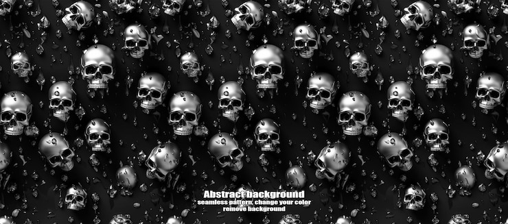 PSD spooky skulls amp ghosts fondo de halloween brillante