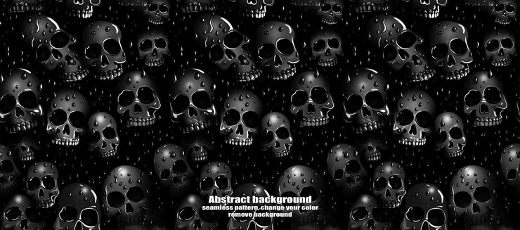 PSD spooky skulls amp ghosts fondo de halloween brillante