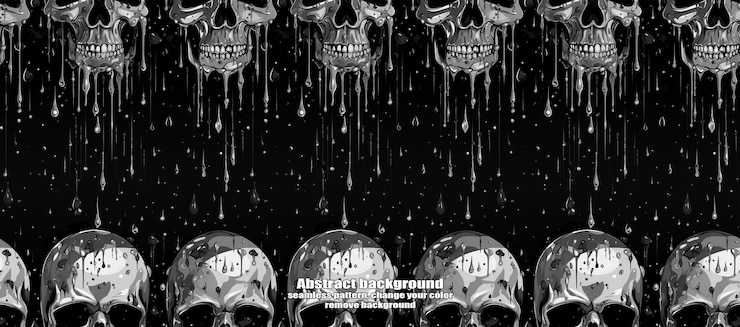 PSD spooky skulls amp ghosts fondo de halloween brillante
