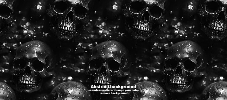 PSD spooky skulls amp ghosts fondo de halloween brillante