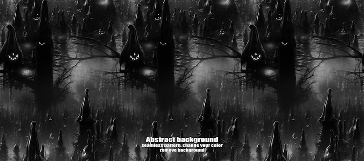 PSD spooky skulls amp ghosts fondo de halloween brillante
