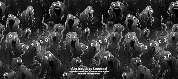 Spooky Skulls amp Ghosts Fondo de Halloween brillante