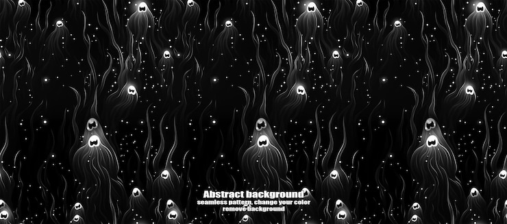 PSD spooky skulls amp ghosts fondo de halloween brillante