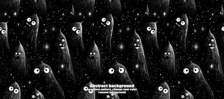 PSD spooky skulls amp ghosts fondo de halloween brillante