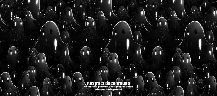 PSD spooky skulls amp ghosts fondo de halloween brillante