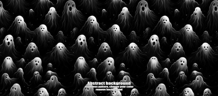 PSD spooky skulls amp ghosts fondo de halloween brillante