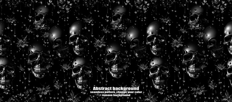 PSD spooky skulls amp ghosts fondo de halloween brillante