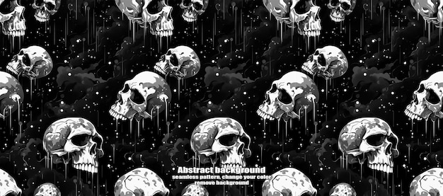 Spooky Skulls amp Ghosts Fondo de Halloween brillante