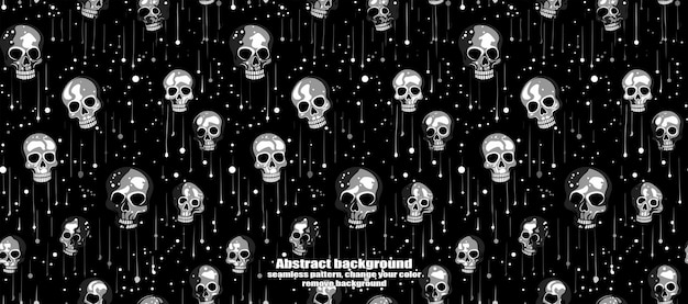 Spooky Skulls amp Ghosts Glitzerndes Halloween-Hintergrund