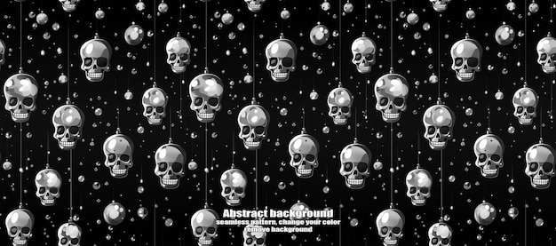Spooky Skulls amp Ghosts Glitzerndes Halloween-Hintergrund