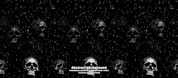 Spooky Skulls amp Ghosts Glitzerndes Halloween-Hintergrund