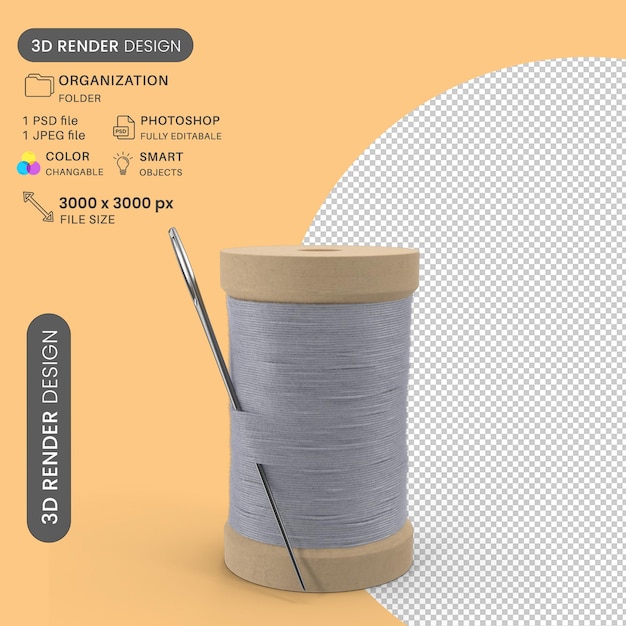 PSD spool_of_gray_thread