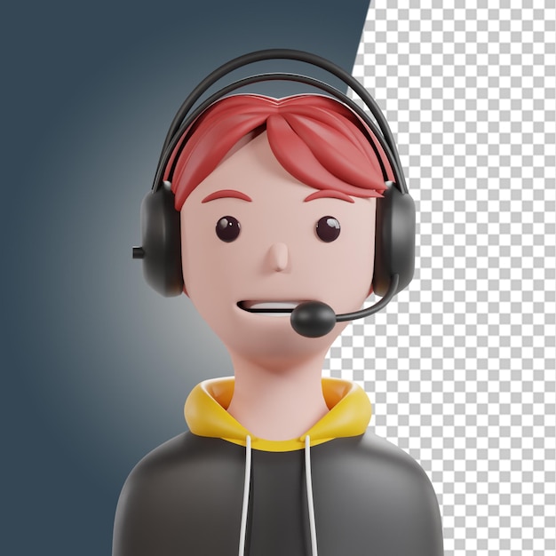 Sport-Avatar 3D-Icon-Rendering-Clipart