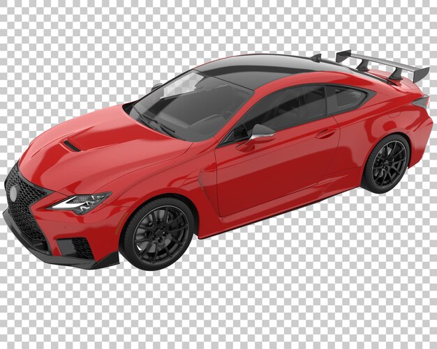sport car on transparent background. 3d rendering - illustration