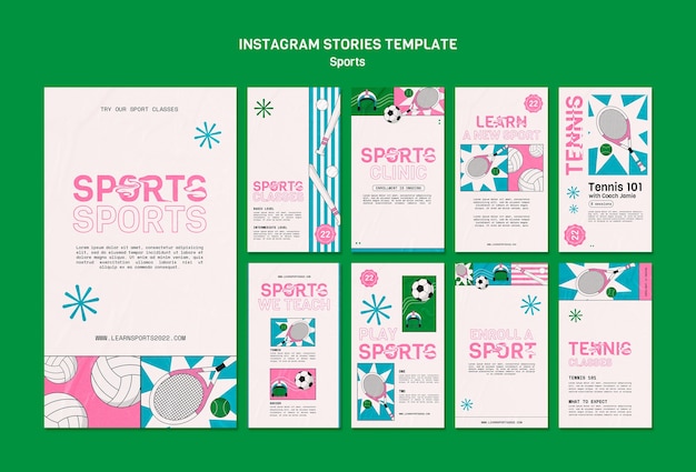 Sport instagram social media vorlagendesign