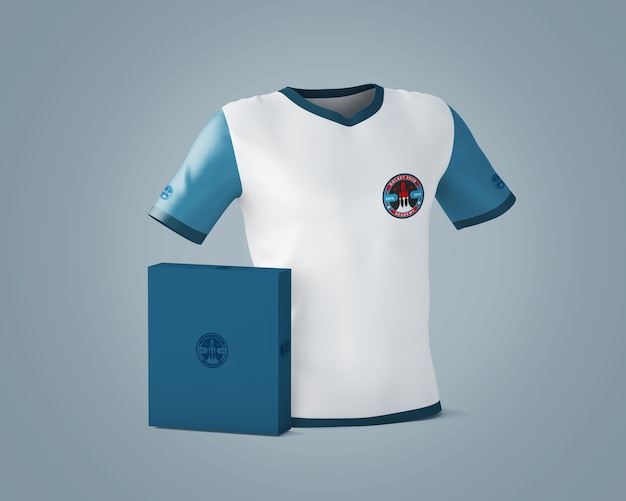 Sport-shirt-modell mit markenlogo