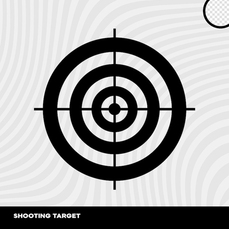 PSD sport shooting isolated target for shooting club composition