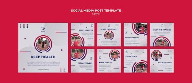 Sport Social Media Post Vorlage