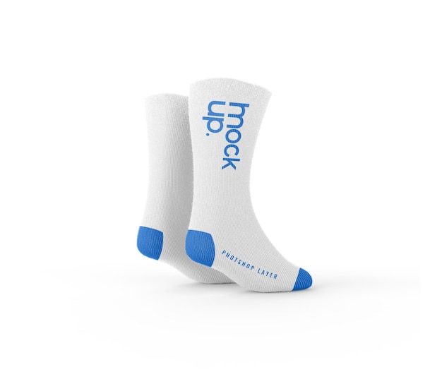 Sport socken branding modell isoliert