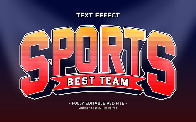 PSD sport-text-effekt