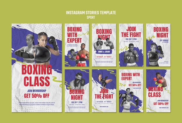 Sport-Training-Instagram-Geschichten