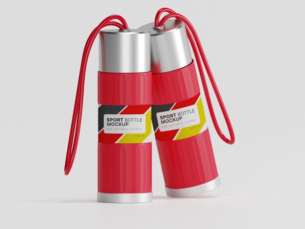 Sport wasserflasche mockup