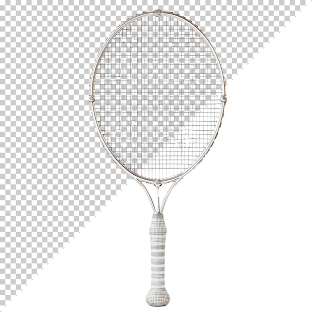 PSD sportgeräte-set badminton-rackette und tennisball sporttag auf isolierten hintergrund