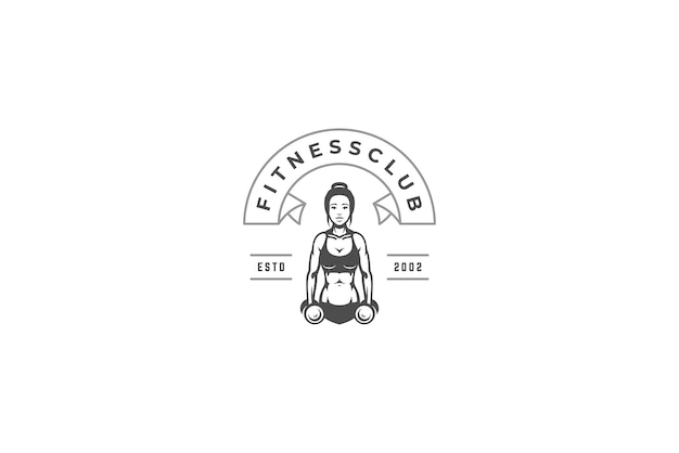 Sportliches Frauen-Logo für den Fitnessclub