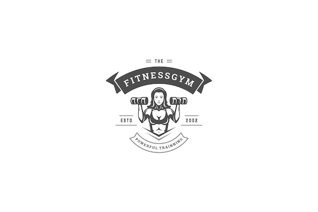 Sportliches Frauen-Logo für den Fitnessclub