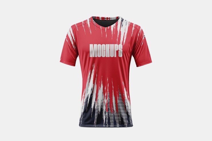 PSD sports jersey template for soccer uniform shirt design