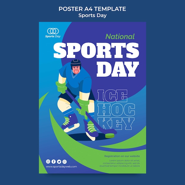 PSD sporttag-poster-template-design