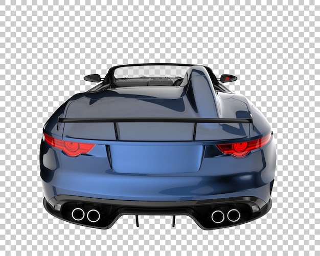 PSD sportwagen auf transparentem hintergrund. 3d-rendering - abbildung
