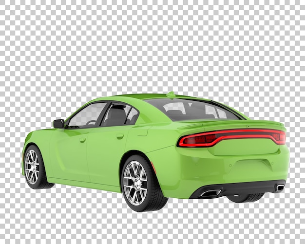 Sportwagen auf transparentem Hintergrund. 3D-Rendering - Abbildung