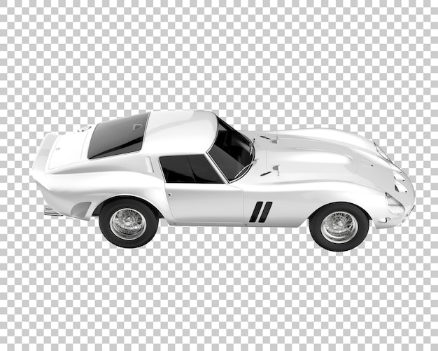 Sportwagen auf transparentem Hintergrund. 3D-Rendering - Abbildung