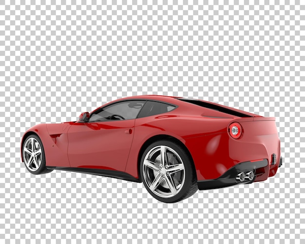 PSD sportwagen auf transparentem hintergrund. 3d-rendering - abbildung