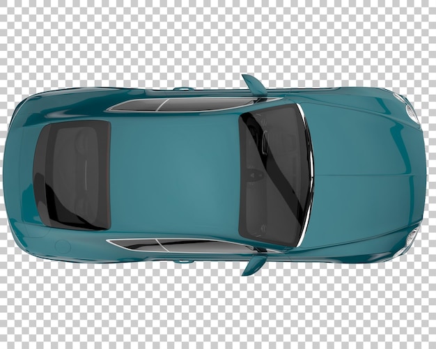 Sportwagen auf transparentem Hintergrund. 3D-Rendering - Abbildung