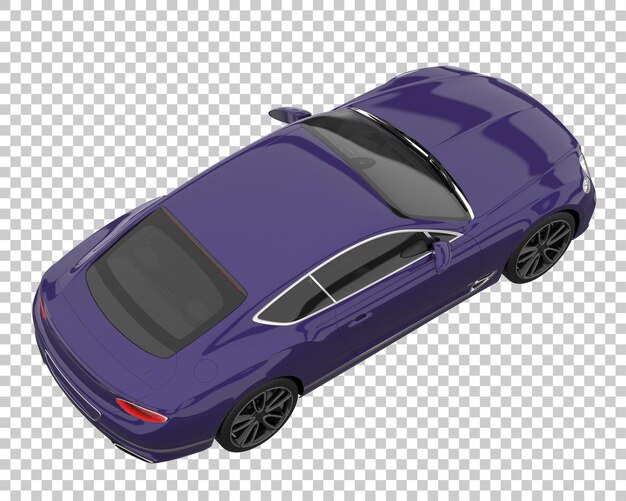 Sportwagen auf transparentem Hintergrund. 3D-Rendering - Abbildung