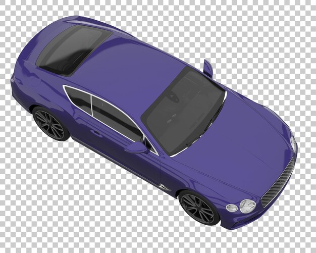 Sportwagen auf transparentem Hintergrund. 3D-Rendering - Abbildung