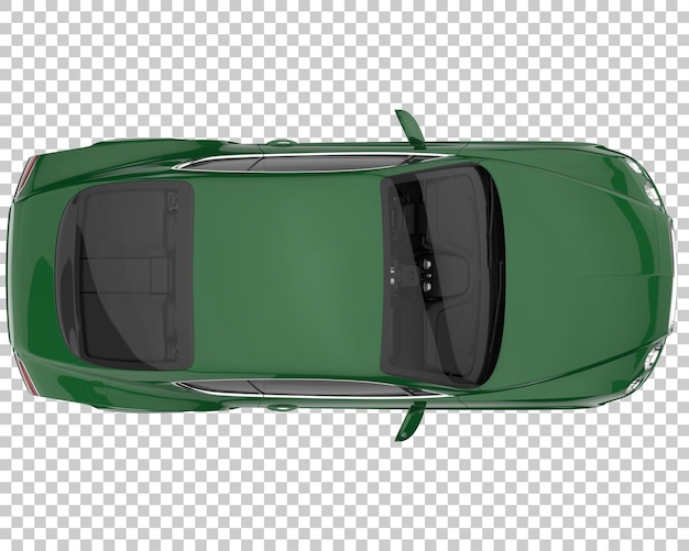 Sportwagen auf transparentem Hintergrund. 3D-Rendering - Abbildung