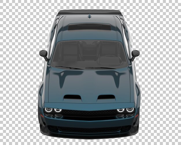 Sportwagen auf transparentem Hintergrund. 3D-Rendering - Abbildung