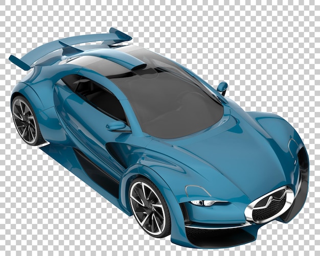 PSD sportwagen auf transparentem hintergrund. 3d-rendering - abbildung