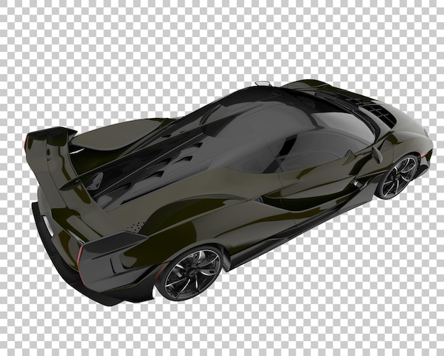Sportwagen auf transparentem hintergrund. 3d-rendering - abbildung