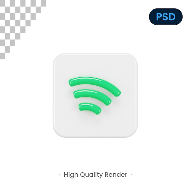 Spotify 3D Render Ilustración Premium Psd
