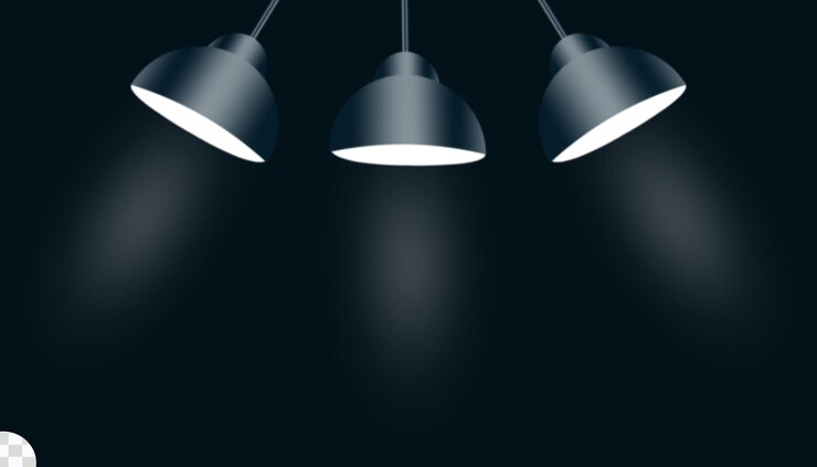 PSD spotlight auf der bühne realistische studio-lichter leerer hintergrund