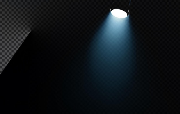 Spotlight Azul na Fumaça