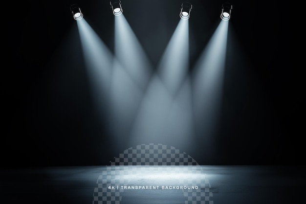 Spotlight-Bühnenlicht-Effekt auf transparenter Überlagerung
