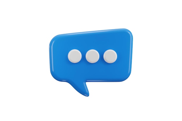 Sprachblasen-Chat-Symbol 3D-Rendering