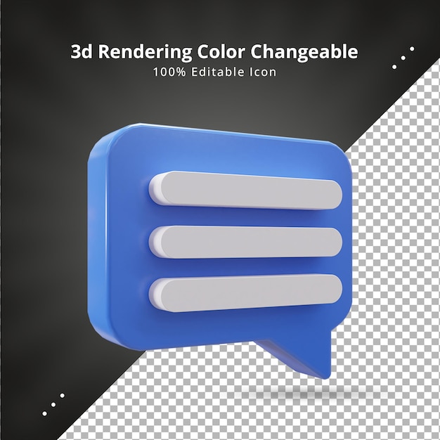 Sprechblase 3d-rendering-symbol