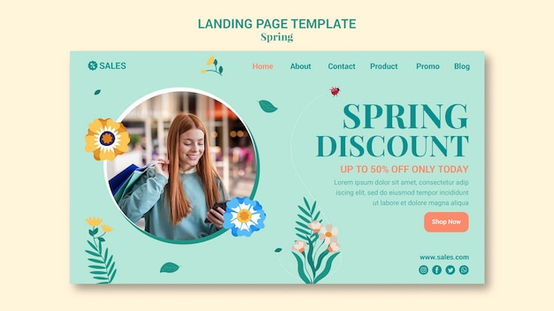 Spring Sale Landing Page Vorlage